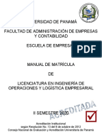 FAECO Manual Matricula 2sem 2020 Logistica PDF