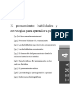 Tema4 El Pensamiento Habilidades para Aprender A Pensar PDF