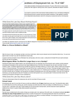 Summary of The Basic Conditions of Employment Act, No. 75 of 1997