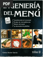 Ingeniería Del Menú - Carlos Durón García, Trillas Editorial 2011 PDF