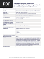 Water Science and Technology: Water Supply