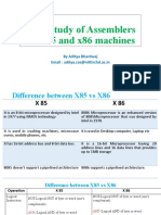 Case Study of Assemblers For x85 and x86 Machines: by Aditya Bhardwaj Email: Aditya - Cse@nitttrchd - Ac.in