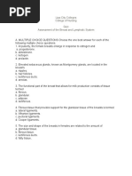 Assessment of Breast and Lymphatic System