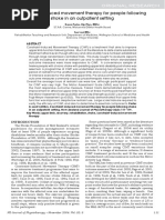 Constraint-Induced Movement Therapy For People Following Stroke in An Outpatient Setting