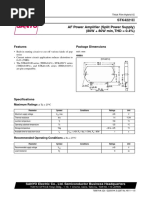 STK4221 AF Power Amplifier (Split Power Supply) (80W + 80W Min, THD 0.4%)