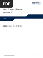 Mark Scheme (Results) January 2011: GCSE History B (5HB03/3A)