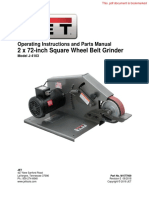 2 X 72-Inch Square Wheel Belt Grinder: Operating Instructions and Parts Manual