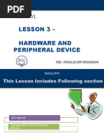 Hardware and Peripheral Devices