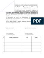 Acta de Compromiso de Operacion y Mantenimiento