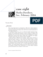 Case Eight: Harley-Davidson, Inc., February 2004