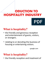 Introduction To Hospitality Industry