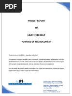 Leather Belt: Project Report of