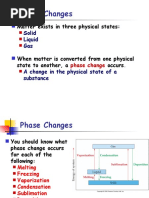 Phase Changes: Matter Exists in Three Physical States