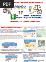 SEMANA 10 - 1ero y 2do MAGNITUDES PROPROCIONALES