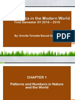 Mathematics in The Modern World: First Semester SY 2018 - 2019