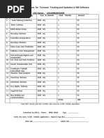 Honararium For Turnover Tracking and Updation in ME Software Cds Name: Udumbannoor