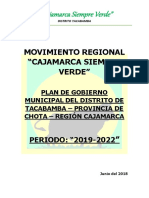 Plan de Gobierno TACABAMBA 201-2022