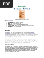 Biography: Leonardo Da Vinci