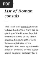 List of Roman Consuls PDF