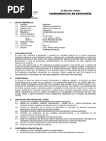 Sílabo de Fundamentos de Economía PDF