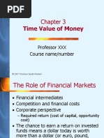 Time Value of Money: Professor XXX Course Name/number