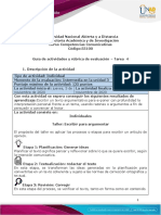 Guía de Actividades y Rúbrica de Actividades - Unidad 3 - Tarea 4 - Escribir para Argumentar