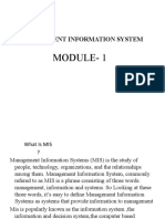 Module-1: Management Information System