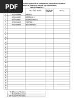 Dhanalakshmi Srinivasan Institute of Technology, Samayapuram, Trichy Department of Computer Science and Engineering Fees Pending List