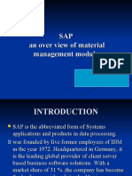 SAP An Over View of Material Management Module