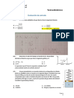 Evaluación de Entrada Termodinámica 2020