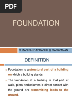 Foundation: S.Manikandaprabhu at Saravanan