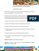 Evidencia Documento Desarrollar Postura Critica Frente Texto PDF