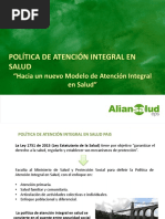 Politica Atencion Integral en Salud PAIS MIAS RIAS