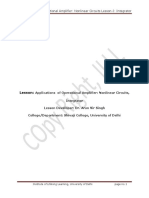 Applications of Operational Amplifier - Nonlinear Circuits, Integrator