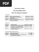 University of Pune Revised Syllabus 2014 M.Sc. II: Organic Chemistry