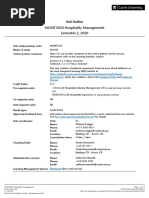 MGMT3020 Hospitality Management Semester 2 2020 Curtin Mauritius INT