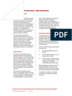 User Notes: Template Term Sheet - M&A Transaction