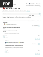 Solved - Importing Isometric Configuration Settings - Autodesk Community - AutoCAD Plant 3D