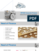 BF3326 Corporate Finance: Introduction To Financial Management