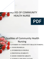 Qualities of Community Health Nurse