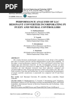 Performance Analysis of LLC Resonant Converter Incorporating Pi Fuzzy and Neural Controllers