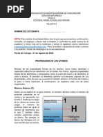 TALLER N.4 Propiedades de Los Átomos. Ciclo V