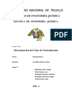 Determinación Del Calor de Neutralización