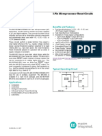 MAX803/MAX809/ MAX810 3-Pin Microprocessor Reset Circuits: General Description Benefits and Features