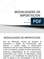 Modalidades de Importacion