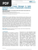 The Role of Project Manager in Agile Software Teams: A Systematic Literature Review