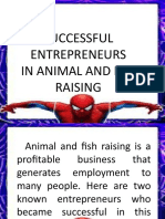 Successful Entrepreneurs in Animal and Fish Raising