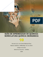 Guia Grado 10° Nomenclatura Química