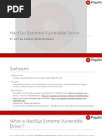 Hacksys Extreme Vulnerable Driver: by Ashfaq Ansari (@hacksysteam)