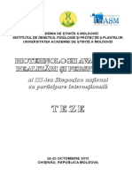 Biotehnologii Avansate - Realizări Și Perspective: Al III-lea Simpozion Național Cu Participare Internațională